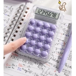 Mini Calculator Cute Student Mini Portable Counter Compact, Silent, High Appearance, Transparent