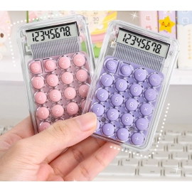 Mini Calculator Cute Student Mini Portable Counter Compact, Silent, High Appearance, Transparent