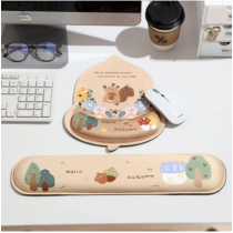 Cute and minimalist mouse pad, wrist guard, computer office specific 3D memory cotton, anti slip, thick keyboard, hand support, dirt resistant