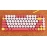 84 key 2.4G wireless keyboard, mixed color retro circular key keyboard, laptop rechargeable wireless keyboard