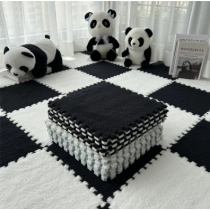 Splicing carpet, living room sofa, block puzzle, floor mat, bedroom bedside, solid color, anti slip mat, plush Splicing floor mat