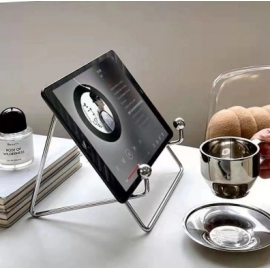 Metal bracket, flat sheet, vinyl record storage, desktop lazy support rack, wrought iron learning and reading rack