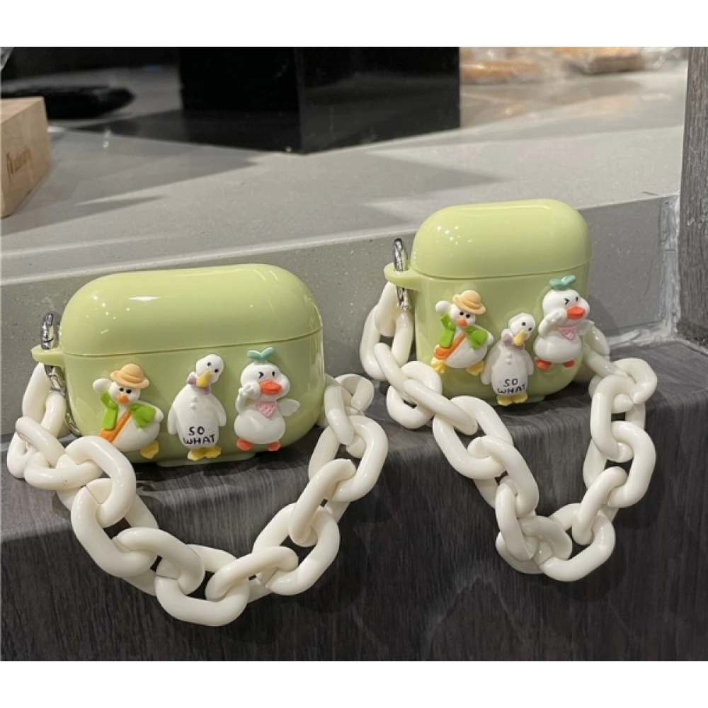 Funny and cute 3D duckling suitable for Apple Pro protective case Bluetooth Airpod S2 generation Pro2