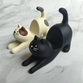 Lazy Cat Desktop Stand Black Cat Pendant Lazy Mobi..