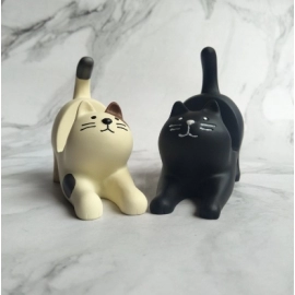 Lazy Cat Desktop Stand Black Cat Pendant Lazy Mobile Phone Stand Resin Craftsmanship